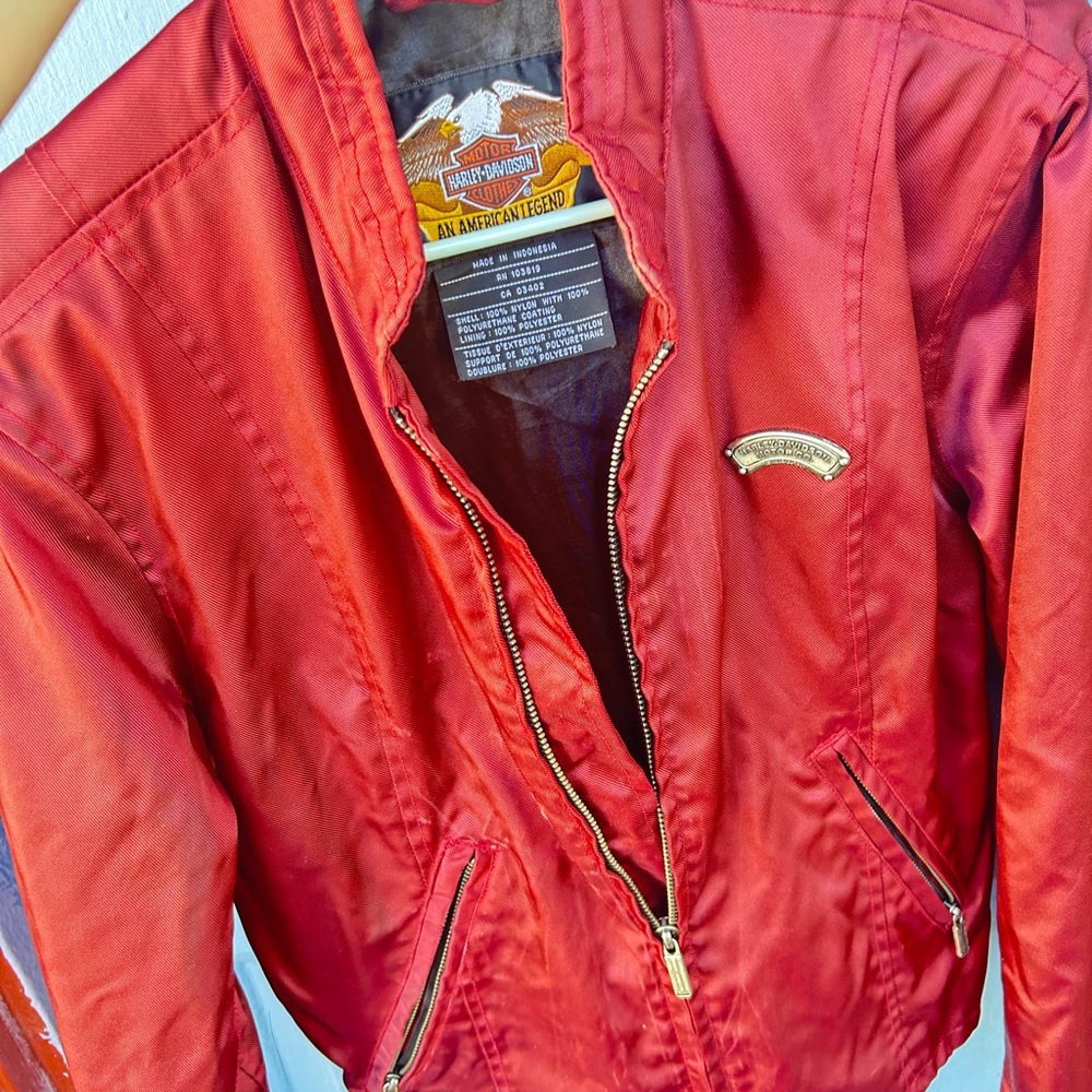 Harley-Davidson Women's Vibrant Red Bomber Jacket